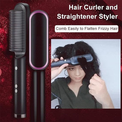 Hair Straightening Comb/brush, Curling Comb Dual-purpose Hair Straightener(Randon Color)