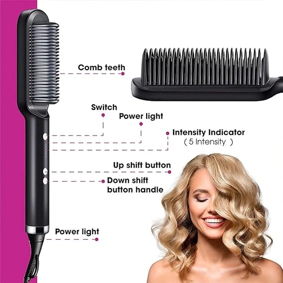 Hair Straightening Comb/brush, Curling Comb Dual-purpose Hair Straightener(Randon Color)