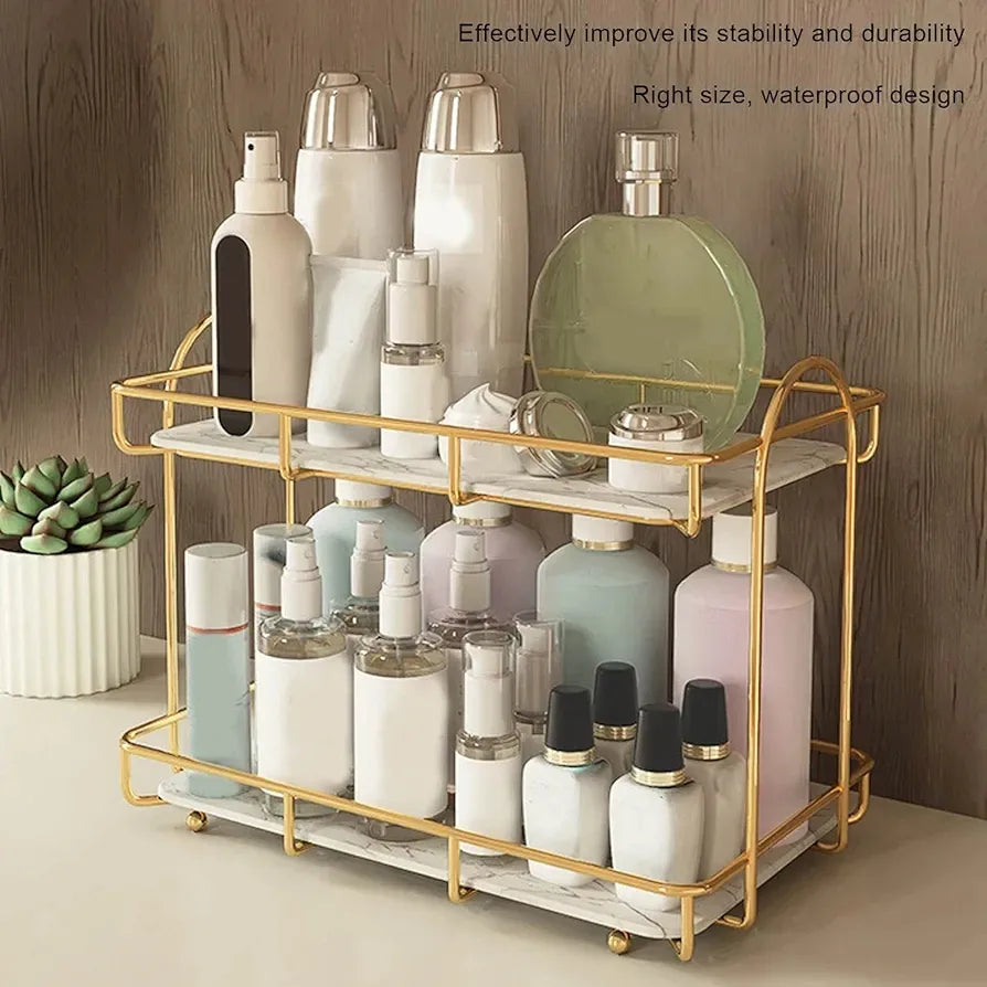 2 Tier Bathroom Organizer, Premium for Organization.