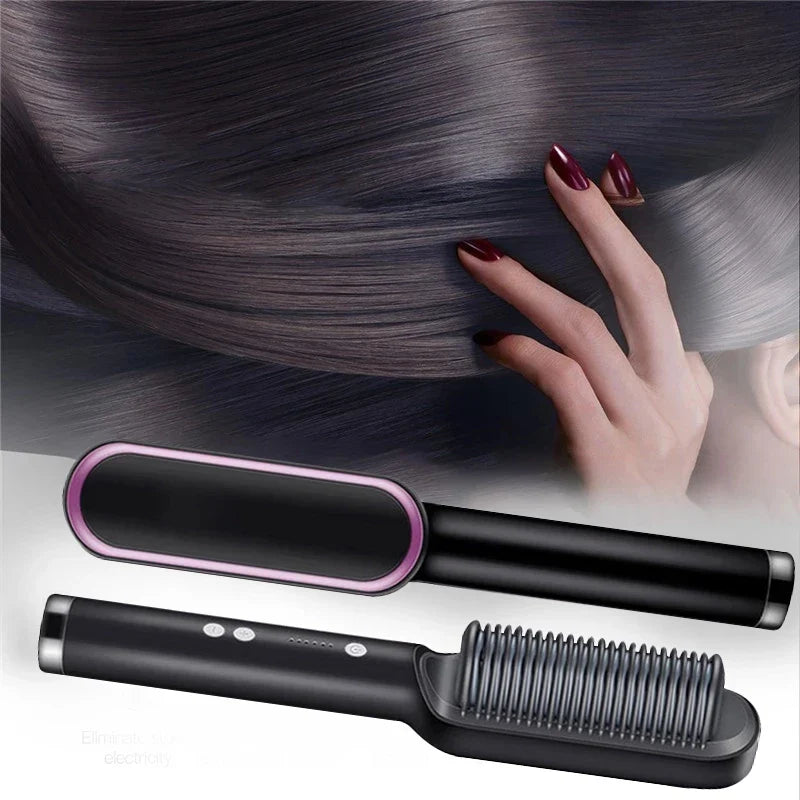 Hair Straightening Comb/brush, Curling Comb Dual-purpose Hair Straightener(Randon Color)