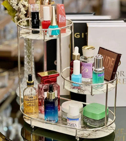 Luxury Design Free Standing Shelf 3 Tier Makeup Organizer.